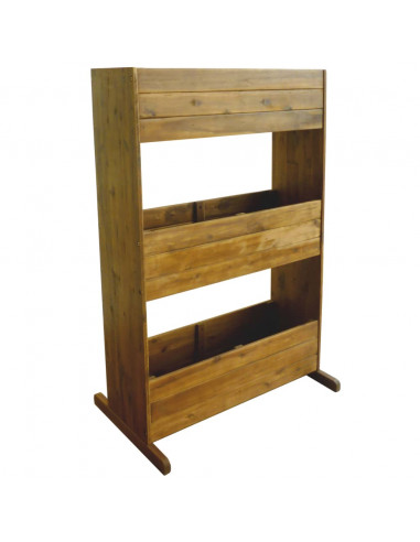 Letto Rialzato da Giardino a 3 Livelli Legno Massello di Acacia