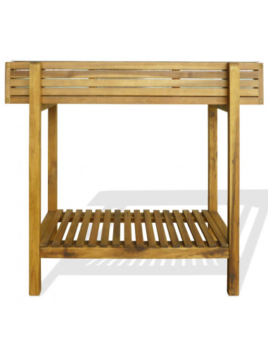 Letto Rialzato da Giardino in Legno Massello di Acacia e Zinco