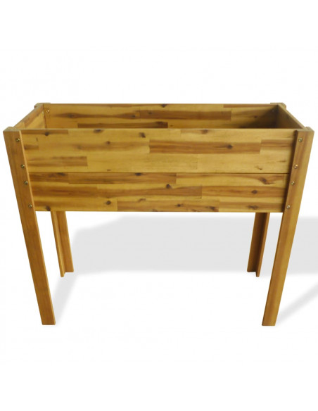Letto Rialzato da Giardino in Legno Massello di Acacia