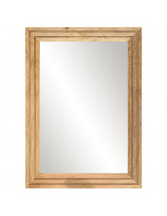 Specchio da Bagno 50x70 cm in Legno Grezzo di Mango e Vetro 2