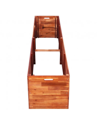 Letto Rialzato da Giardino in Legno di Acacia 200x50x50 cm