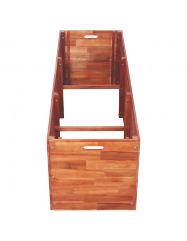 Letto Rialzato da Giardino in Legno di Acacia 150x50x50 cm