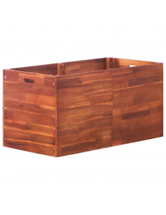 Letto Rialzato da Giardino in Legno di Acacia 100x50x50 cm 2