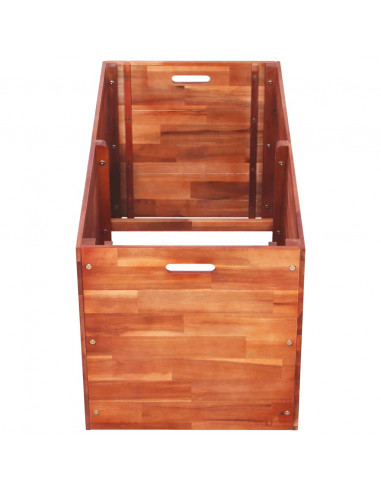 Letto Rialzato da Giardino in Legno di Acacia 100x50x50 cm