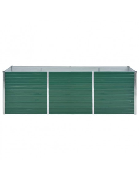 Letto Rialzato Giardino in Acciaio Zincato 240x80x77 cm Verde