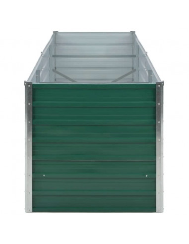 Letto Rialzato Giardino in Acciaio Zincato 240x80x77 cm Verde