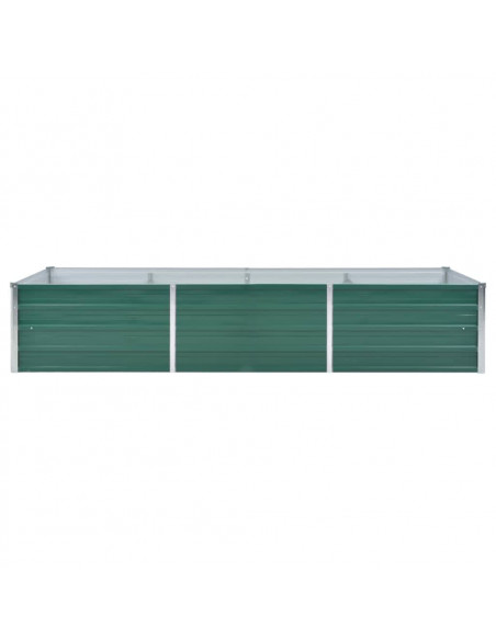 Letto Rialzato Giardino in Acciaio Zincato 240x80x45 cm Verde