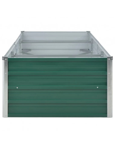 Letto Rialzato Giardino in Acciaio Zincato 240x80x45 cm Verde