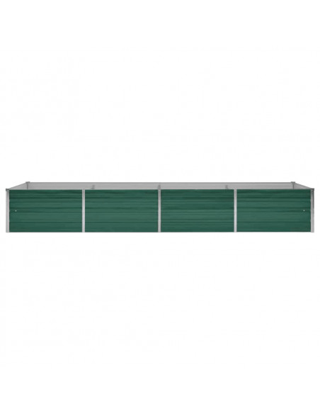 Letto Rialzato Giardino in Acciaio Zincato 320x80x45 cm Verde