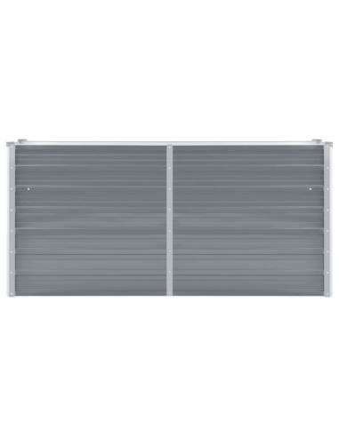 Letto Rialzato Giardino in Acciaio Zincato 160x40x77 cm Grigio