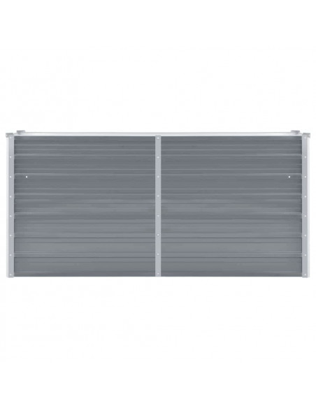 Letto Rialzato Giardino in Acciaio Zincato 160x40x77 cm Grigio