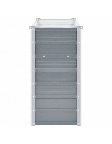 Letto Rialzato Giardino in Acciaio Zincato 160x40x77 cm Grigio