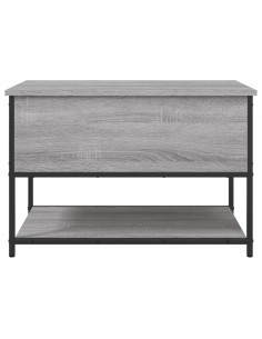 Panca Portaoggetti Grigio Sonoma 70x42,5x47cm Legno Multistrato 2