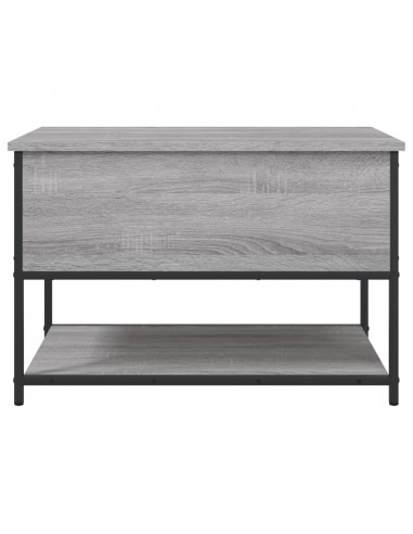 Panca Portaoggetti Grigio Sonoma 70x42,5x47cm Legno Multistrato