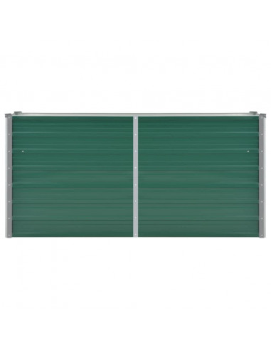 Letto Rialzato Giardino in Acciaio Zincato 160x40x77 cm Verde