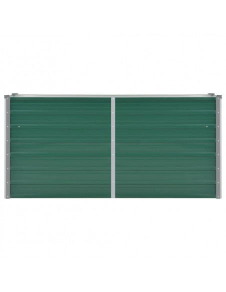 Letto Rialzato Giardino in Acciaio Zincato 160x40x77 cm Verde