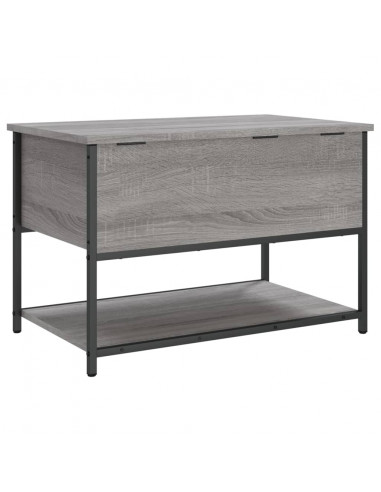 Panca Portaoggetti Grigio Sonoma 70x42,5x47cm Legno Multistrato