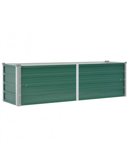 Letto Rialzato Giardino in Acciaio Zincato 160x40x45 cm Verde