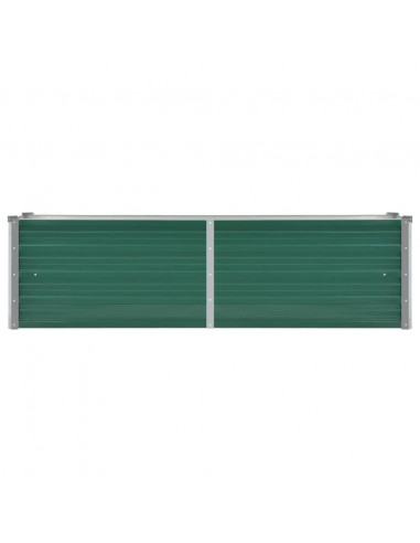 Letto Rialzato Giardino in Acciaio Zincato 160x40x45 cm Verde
