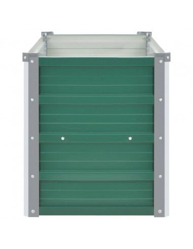 Letto Rialzato Giardino in Acciaio Zincato 160x40x45 cm Verde