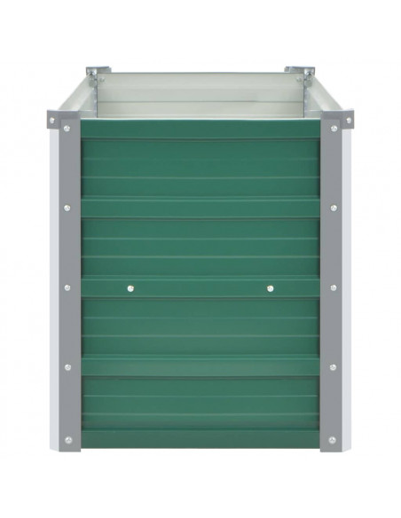 Letto Rialzato Giardino in Acciaio Zincato 160x40x45 cm Verde