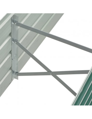 Letto Rialzato Giardino in Acciaio Zincato 160x40x45 cm Verde