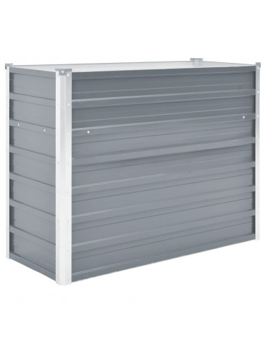 Letto Rialzato Giardino in Acciaio Zincato 100x40x77 cm Grigio