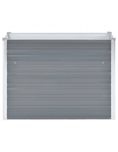 Letto Rialzato Giardino in Acciaio Zincato 100x40x77 cm Grigio