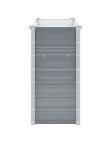 Letto Rialzato Giardino in Acciaio Zincato 100x40x77 cm Grigio