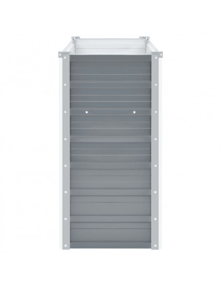 Letto Rialzato Giardino in Acciaio Zincato 100x40x77 cm Grigio