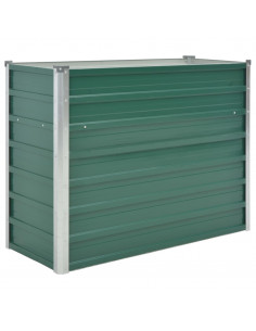 Letto Rialzato Giardino in Acciaio Zincato 100x40x77 cm Verde 2