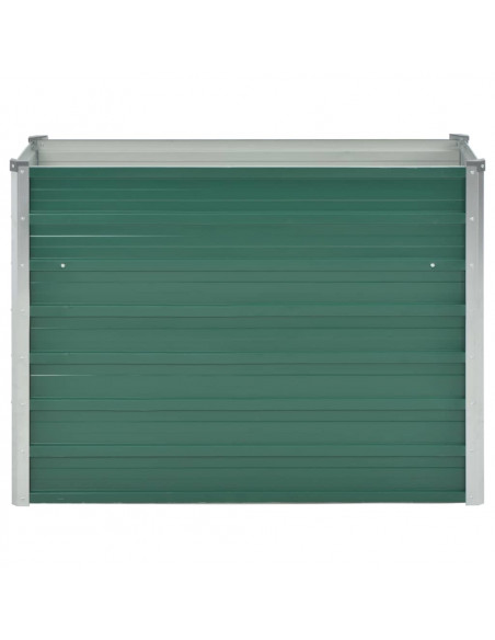 Letto Rialzato Giardino in Acciaio Zincato 100x40x77 cm Verde