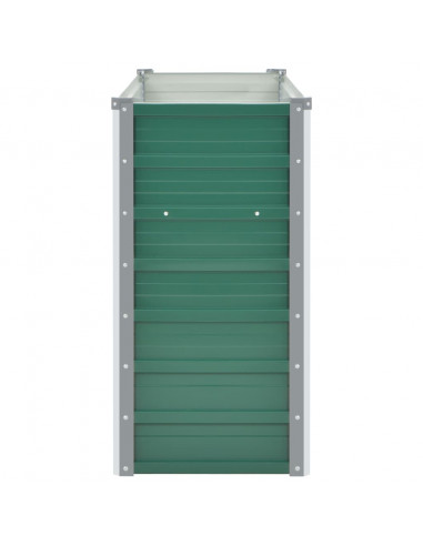 Letto Rialzato Giardino in Acciaio Zincato 100x40x77 cm Verde