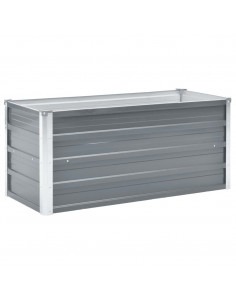 Letto Rialzato Giardino in Acciaio Zincato 100x40x45 cm Grigio 2