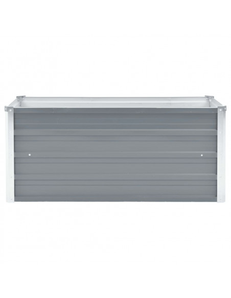 Letto Rialzato Giardino in Acciaio Zincato 100x40x45 cm Grigio