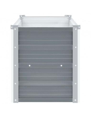 Letto Rialzato Giardino in Acciaio Zincato 100x40x45 cm Grigio