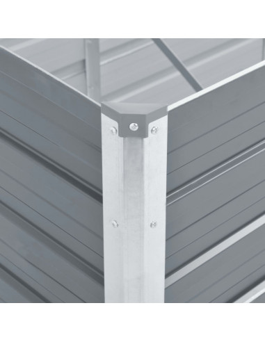 Letto Rialzato Giardino in Acciaio Zincato 100x40x45 cm Grigio