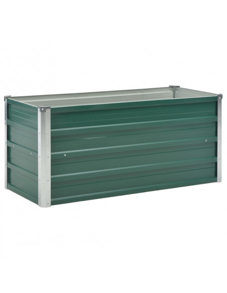 Letto Rialzato Giardino in Acciaio Zincato 100x40x45 cm Verde