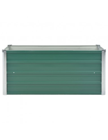 Letto Rialzato Giardino in Acciaio Zincato 100x40x45 cm Verde