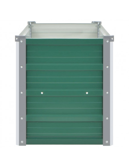 Letto Rialzato Giardino in Acciaio Zincato 100x40x45 cm Verde