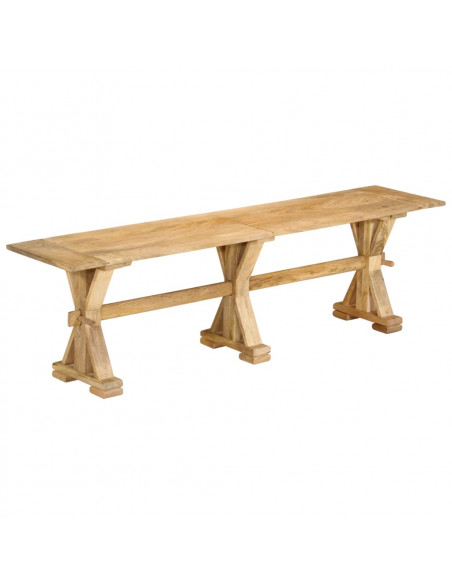 Panca 160x35x45 cm in Legno Massello di Mango