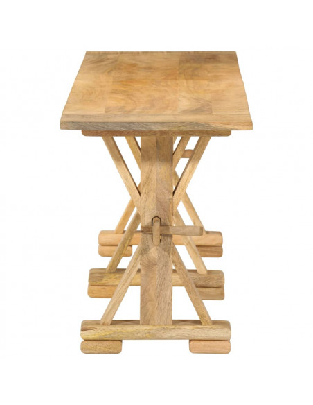 Panca 160x35x45 cm in Legno Massello di Mango