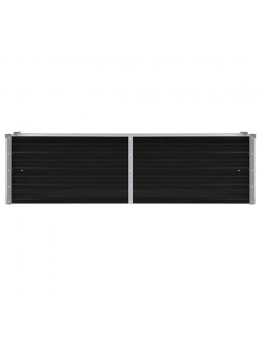 Letto Rialzato Giardino Antracite 160x40x45 cm Acciaio Zincato