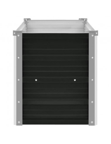 Letto Rialzato Giardino Antracite 160x40x45 cm Acciaio Zincato