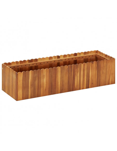 Letto Rialzato da Giardino 100x30x25 cm in Massello di Acacia