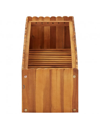 Letto Rialzato da Giardino 100x30x25 cm in Massello di Acacia