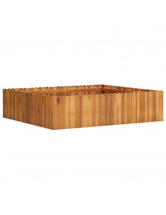 Letto Rialzato da Giardino 100x100x25 cm in Massello di Acacia 2