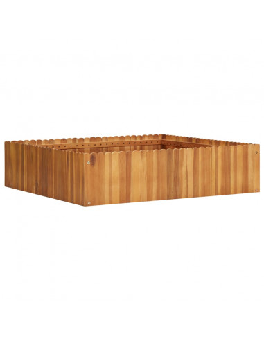 Letto Rialzato da Giardino 100x100x25 cm in Massello di Acacia