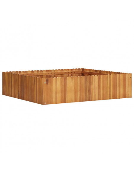 Letto Rialzato da Giardino 100x100x25 cm in Massello di Acacia