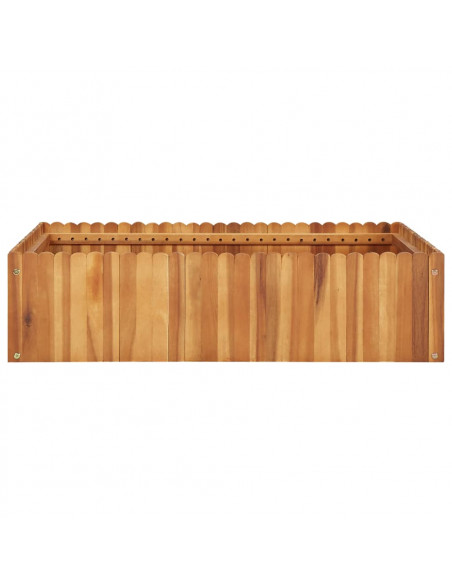 Letto Rialzato da Giardino 100x100x25 cm in Massello di Acacia
